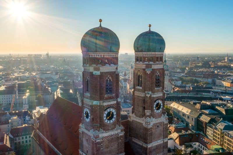 Luftaufnahme der Münchner Altstadt